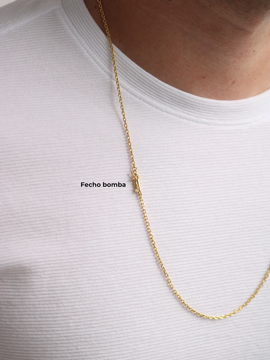 Corrente Cadeado 2mm Fecho Bomba 10,3g