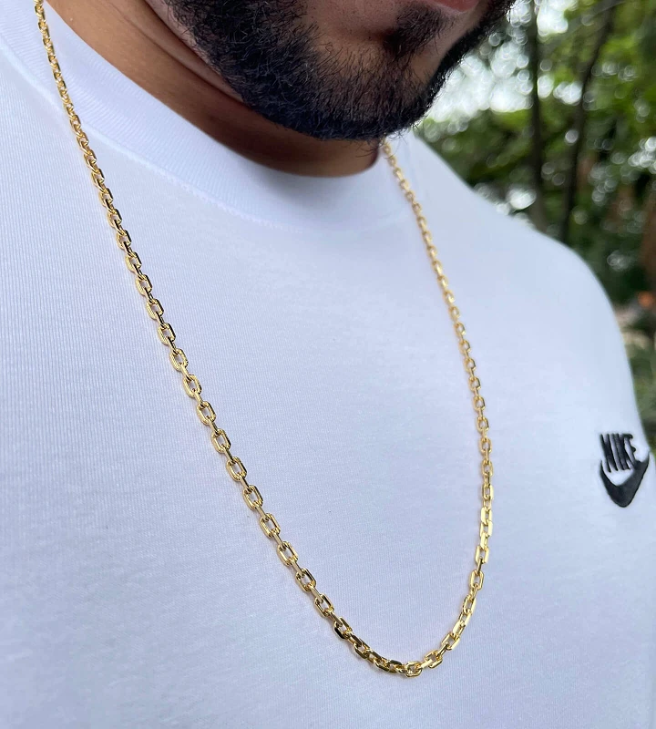 Corrente Cadeado 3,5mm & Pingente Figa