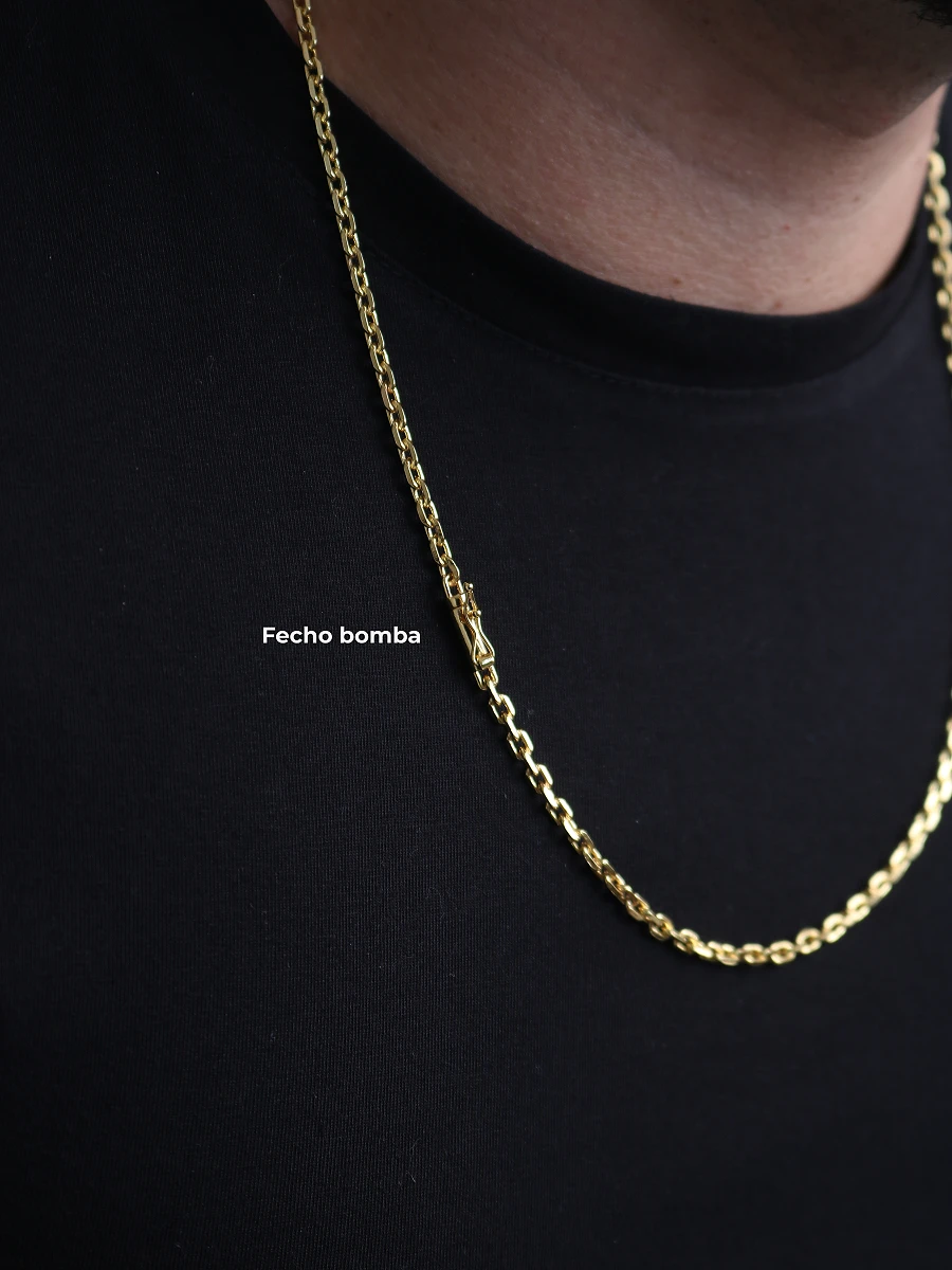 Corrente Cadeado 3,5mm Fecho Bomba 16,3g