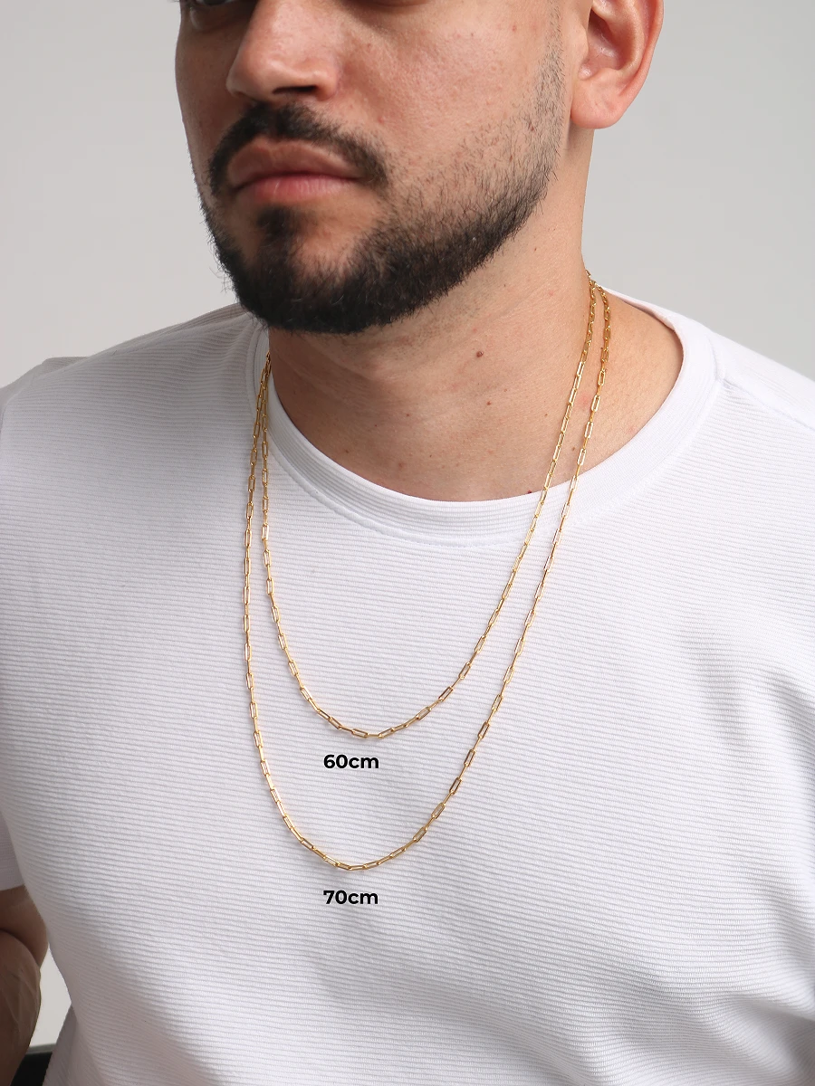 Corrente Cadeado Alongado 3mm Fecho Bomba