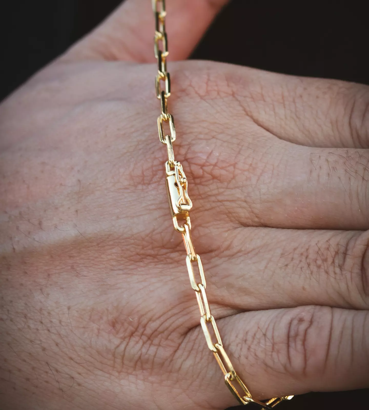 Corrente Cadeado Alongado 4mm Fecho Bomba 17,7g