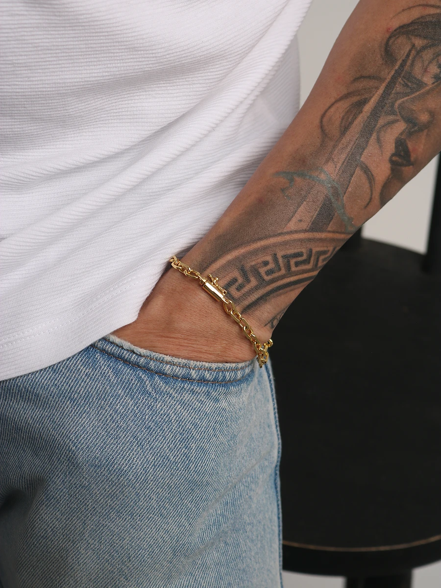 Corrente e Pulseira Cadeado 5mm Fecho Bomba