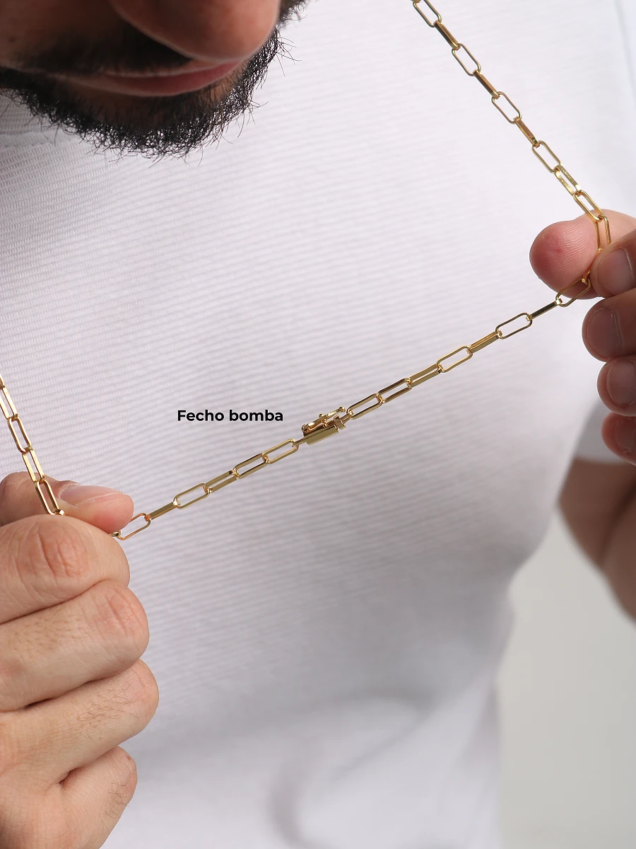 Corrente Tijolinho 3,5mm Fecho Bomba 11.7g