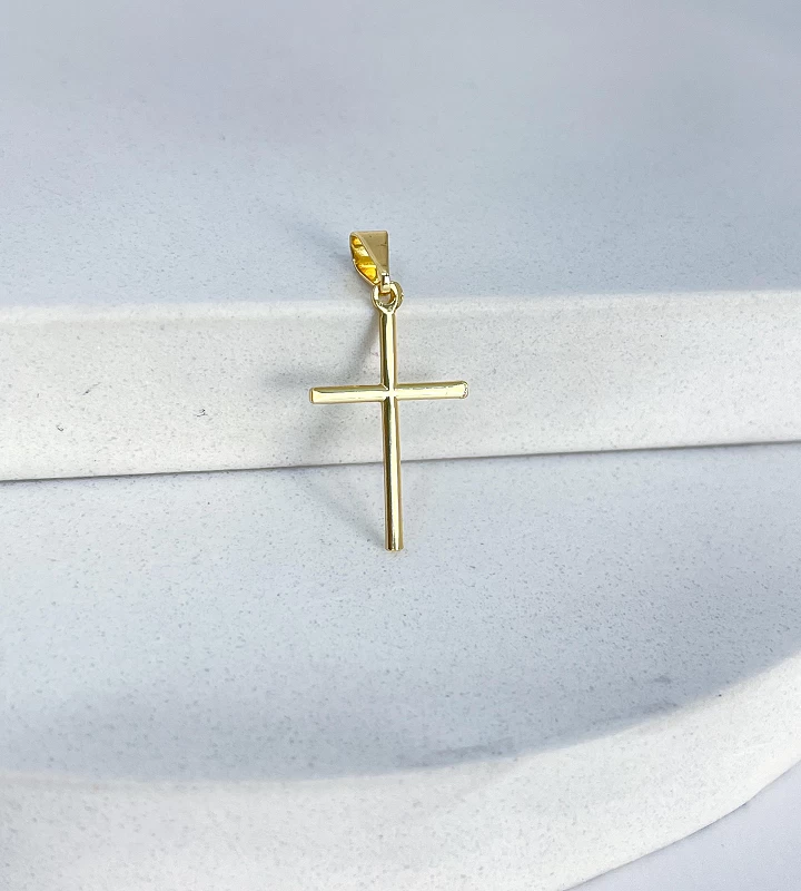 Pingente Crucifixo Palito Liso 2,5x1,5cm 1g
