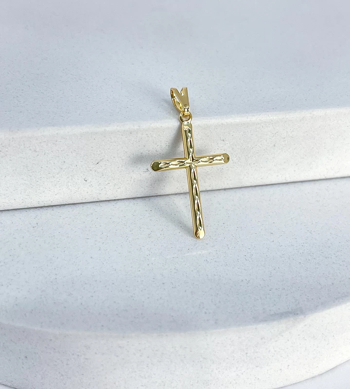 Pingente Crucifixo Tracejado 2,5x1cm 1g | CR2510
