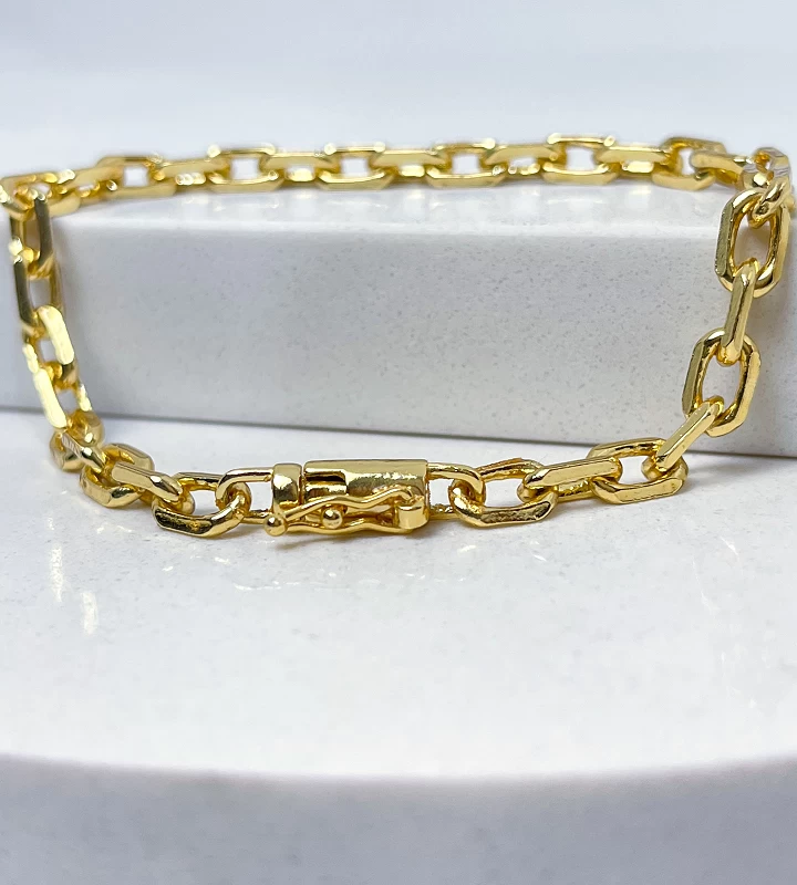 Pulseira Cadeado 5mm Fecho Bomba 13,5g