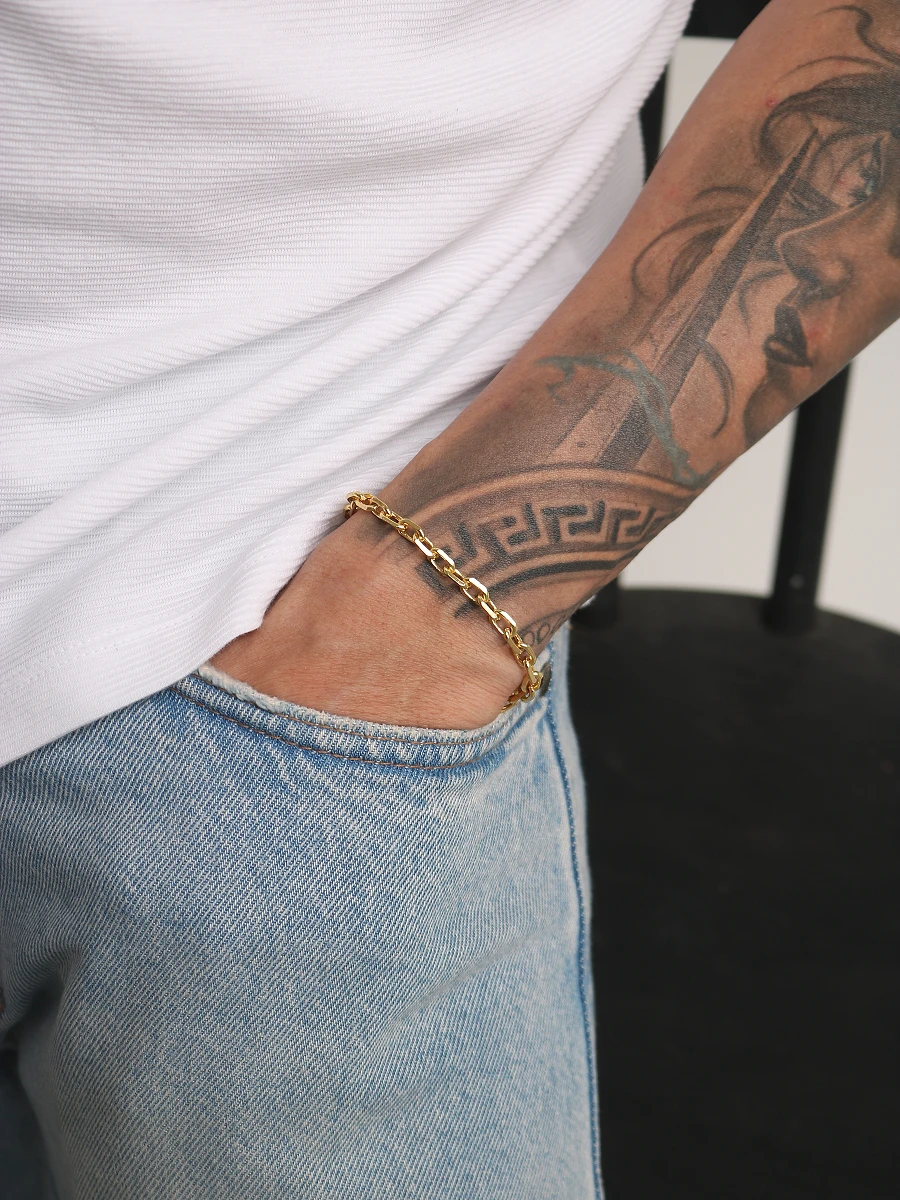 Pulseira Cadeado 5mm Fecho Bomba 13,5g