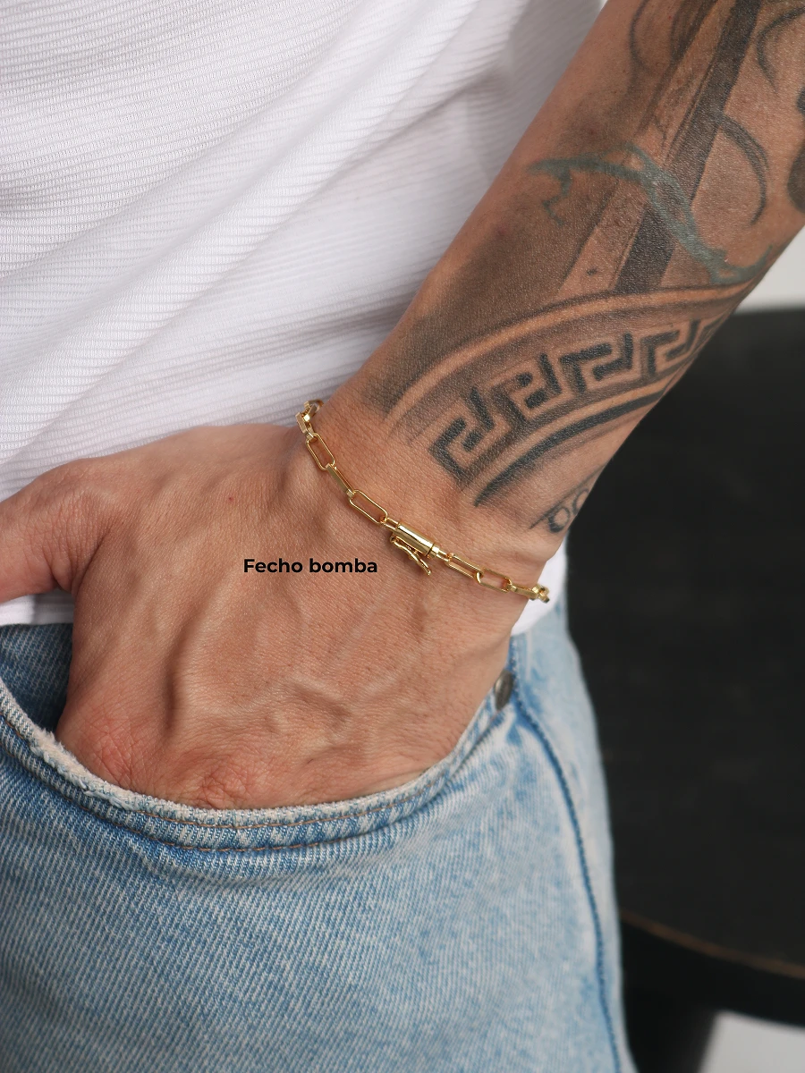 Pulseira Tijolinho 3,5mm Fecho Bomba